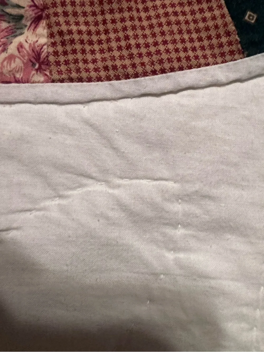Vintage double wedding ring king size quilt